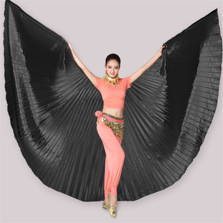 11color-butterfly-wings-for-women-belly-dance-gypsy-skirt-practice-stage-wear-india-clothing-gold-costume-not-split-wings