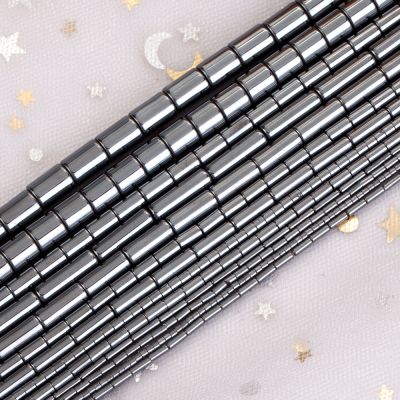 Natural Stone Beads Black Cylinder Hematite Loose Spacer Beads for Jewelry Making DIY Bracelet Necklace Handmade Accessories DIY accessories and other