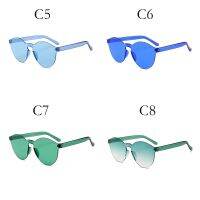 Frameless Jelly Transparent Glasses Marine Tablets Men Women Sunglasses