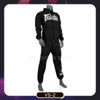 Fairtex Sauna Sweat Suit VS-2 Black weight cuts before fights ( Size S,M,L,XL,XXL) ชุดลดน้ำหนัก แฟร์เท็กซ์ ซาวน่า สีดำ ทำจากไวนิล