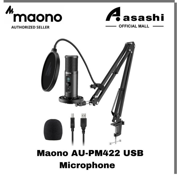 Maono AU-PM422 USB Microphone Zero Latency Monitoring 192KHZ/24BIT with ...