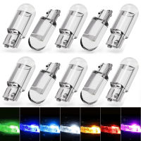 102Pcs Super Bright W5W 194 T10 LED Glass Housing Cob Car Bulb 6000K White Green Blue Red Wedge License Plate Lamp Dome Light