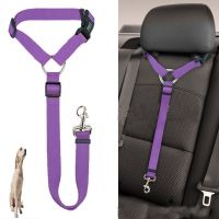 [HOT HOT SHXIUIUOIKLO 113] Solid Two In One Pet Car Seat Belt Lead Leash BackSeat Safety Belt Adjustable Harness For Kitten Dogs Collar Pet Accessories