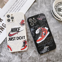 [Nike] เคสมือถือ ซิลิโคน แบบนิ่ม ขอบเหลี่ยม สำหรับ Iphone 13 Mini 12 11 Pro X XS Max XR 8 7 6 6s Plus SE 2020 SE3 2021 Camera Full Protection Cartoon Cute Soft Casing