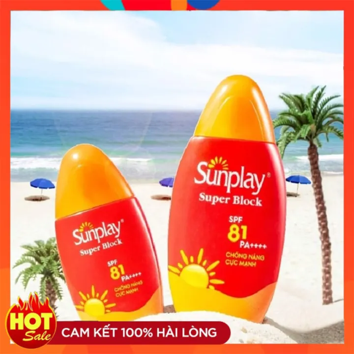 Kem chống nắng cực mạnh đi biển ngăn sạm da Sunplay Super Block SPF81 (Hàng chính hãng)- Hạnh phúc Homecare