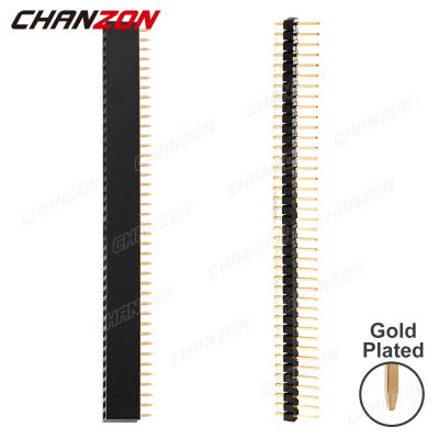 ♠ Male Female Single Row 40 Pin Header 2.54mm Gold Plated Breakable Extension Connector Strip for Arduino PCB Socket Raspberry