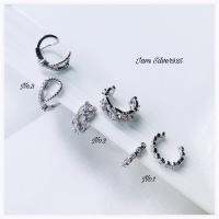 ✨iam silver925 ต่างหูเกี่ยวใบหู ต่างหู ear cuff/czเงินแท้92.5%ชุบทองคำขาว(ราคาต่อชิ้น)