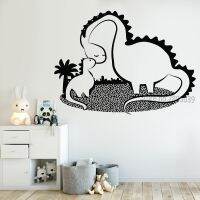 (สติ๊กเกอร์และรูปลอกติดผนัง) Kartun Dino Mencintai Vinyl Stiker Dekorasi Bayu Anak-Anak Kamar Tidur Dekorasi จิตรกรรมฝาผนังร้อน Menjual สถานรับเลี้ยงเด็ก