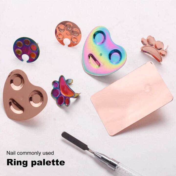 nail-color-plate-easily-clean-delicate-artwork-practice-finger-ring-plate-uv-gel-cream-foundation-mixing-tool