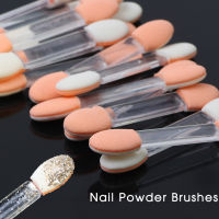 30pcs Eyeshadow Applicator Disposable Soft Makeup Sponge Stick Double Ended Nail Mirror Powder Brushes Manicure Accessory GL194