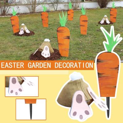 Props Outdoor Ornaments Bunny Lawn Carrot Yard Land Garden Easter Decoration