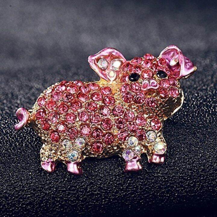 fashion-women-rhinestone-inlaid-pig-brooch-pin-corsage-bag-badge-cloth-jewelry-accessory