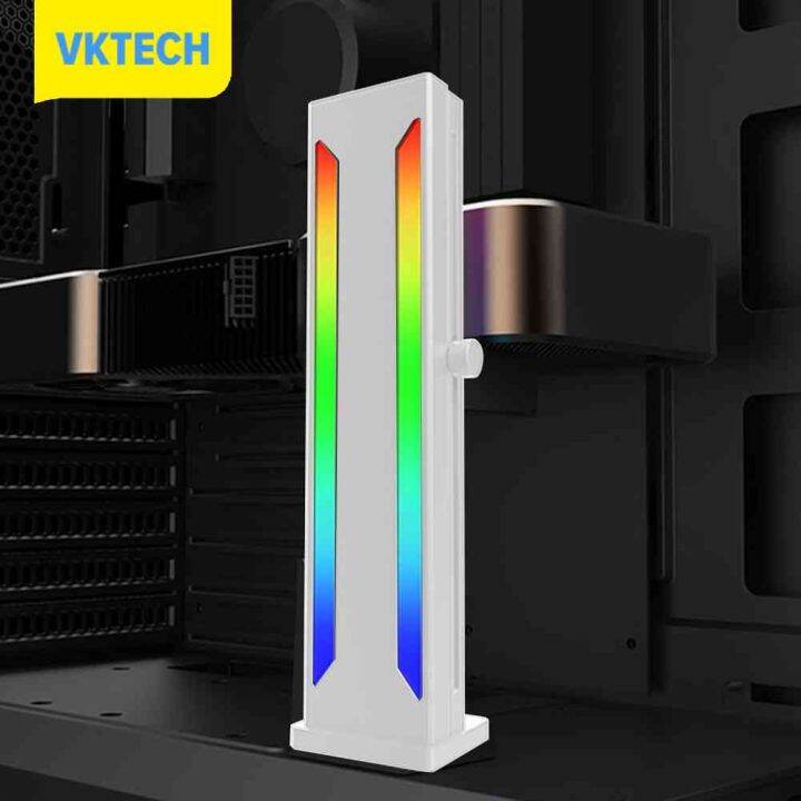 vktech-ตัวยึดกระเป๋าเก็บบัตรวิดีโอแม่เหล็ก-ที่ยึดการ์ดจอแบบปรับได้ซิงค์ออร่ารองรับอะลูมินัมอัลลอยอเนกประสงค์5v-3pin-อุปกรณ์คอมพิวเตอร์-argb