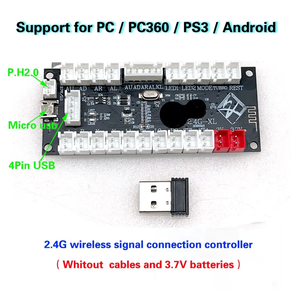 Arcade Zero Delay USB Board Joystick, Codificador, PCB, Sanwa, Jogo  Controlador Stick, PC, XBOX 360, Controle Android com cabo, DIY