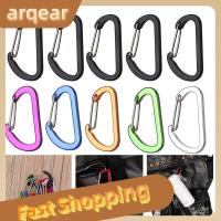 เครื่องมือตกปลาคาราบิเนอร์4ชิ้น ARQEAR529453อลูมิเนียมกลางแจ้งพวงกุญแจคาราบิเนอร์ห่วงคล้องปีนเขาคลิปสแนปพวงกุญแจแหวน