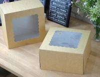Boxjourney กล่องเค้ก 3 ปอนด์คราฟหลังขาว (ทรงสูง) (10 ใบ/แพค)