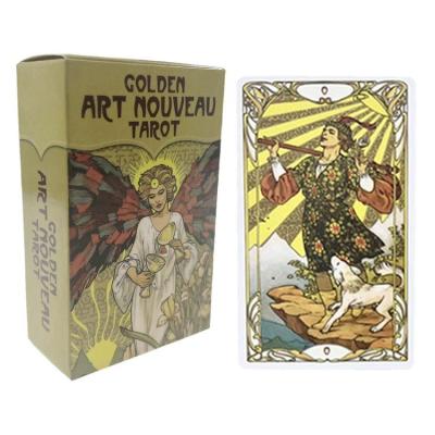 Tarot Decks Golden Art Nouveau Tarot Card Oracle Cards Divination Table Board Game Tarot Deck for Beginners Fortune Fate Telling improved