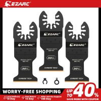 EZARC ใบเลื่อยมัลติทูลคาร์ไบด์แบบสั่น3ชิ้นสำหรับวัสดุแข็งโลหะการตัดเล็บสำหรับเครื่องมืออเนกประสงค์แบบปลดเร็ว