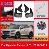 แผ่นบังโคลนกันชนรถสำหรับ Hyundai Tucson 3 TL 2016 ~ 2019บังโคลนแผ่นกันกระเซ็นอุปกรณ์เสริมบังโคลนกันชนรถที่ปัดโคลนแผ่นบังโคลนรถ