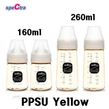 Spectra All New Baby Bottle PPSU 160ml Yellow 2PCS (S Nipple