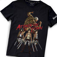 ?พร้อมส่ง? Shy-เสื้อยืดผชe เสื้อยืด T-shirt  ลาย ผ่าพิภพไททัน Attack on Titan มี สีดำ และ สีขาว