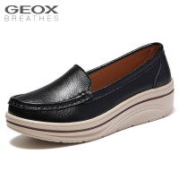 GEOX_รองเท้าผู้หญิง Geox สไตล์โลเฟอร์ ทรงโมเดิร์น พื้นหนาเพิ่มความสูง