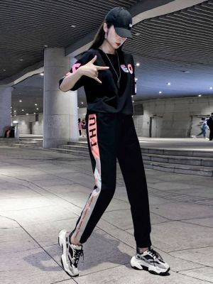 One-piece/suit 2022 New Sportswear Female Summer Fashion Korean Version Set Loose and Casual Tracksuit Workout Running Clothing