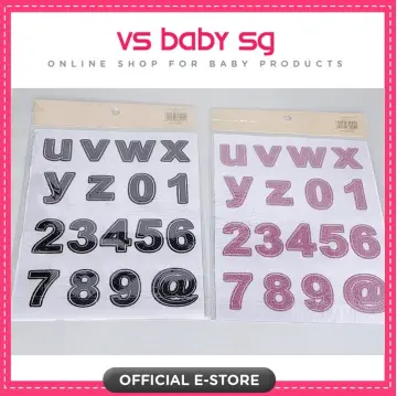 12 Sheets Letter Resin Stickers, Small Alphabet Number Stickers