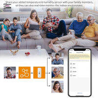 Handmong เครื่องวัดอุณหภูมิความชื้นแบบ WiFi แอปรีโมทคอนโทรลเวลาสแตนด์บายนานอุปกรณ์เรือนกระจกภาคปฏิบัติ