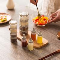 4Pcs/Set Mini Squeeze Squirt Condiment Bottles Sauces Sotrage Containers Box Spice Jar Ketchup Olive Oil Bottles Kitchen Gadget