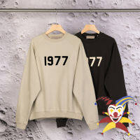 Essentials เสื้อผู้ชายผู้หญิง1:1ที่มีคุณภาพดีที่สุด Hoodie1977ชุด Flocked โลโก้ O Versize C Rewneck