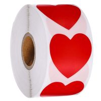 Heart shape of Red Stickers seal labels 50-500pcs Labels stickers scrapbooking for Package wedding decoration stationery sticker Stickers Labels