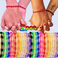 2pcs Handmade 10 Knots Colorful String Bracelet for Lover Protection Lucky Amulet and Friendship Braid Rope Wristband Jewelry Charms and Charm Bracele