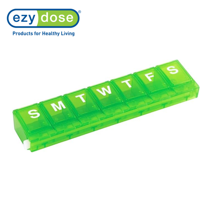 ezy-dose-กล่องใส่วิตามินรายสัปดาห์-7-ช่อง-weekly-7-day-locking-pill-reminder-รุ่น-apo-67801-คละสี