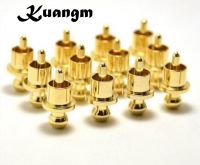 Hi-End 8-50pcs Gold plated RCA protector Caps Noise Stopper Copper Cap Dust Protector RCA Plug Caps Noise Stopper Shielding Caps