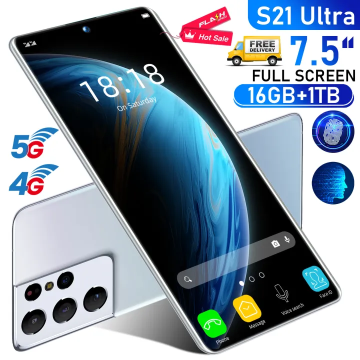 Cellphone Sale Original Galaxy Mobile Phone S21 Ultra 16gb 1tb Ram 7 5 Inch Full Screen 5g Smartphone Game 5g Mobile Phone Hd Camera Free Shipping S21 Ultra Lazada Ph