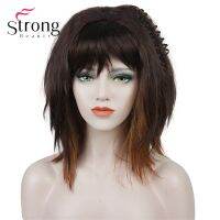 StrongBeauty Cosplay Alla Pugacheva ทรงผมทองแดงสีแดงสีดำสีบลอนด์วิกผมงานเลี้ยงวิกผมวันฮัลโลวีนแผ่นที่ยืดผมวิกผมสังเคราะห์เต็มของผู้หญิง