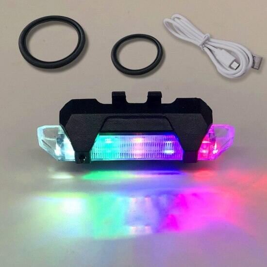 Bike bicycle light usb led rechargeable set mountain cycle front back - ảnh sản phẩm 1
