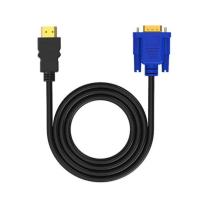 1pc Copper HDMIs Compatible To VGA Adapter Connection Function Video Component Convert HD Cable For Tablet Laptop PC TV