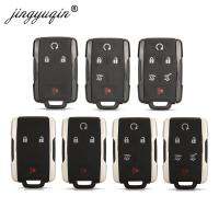 Jingyuqin 3/4/5/6BTN Keyless Entry เคสสำหรับ GMC Yukon XL Chevrolet Tahoe Suburban Sierra Silverado ปลอกหุ้มกุญแจรีโมท