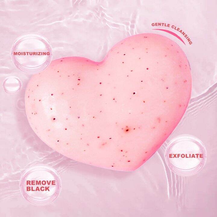 Women's pp soap peach pink soap handmade pink heart shaped soap acne