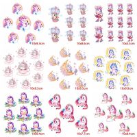 10 Pcs/lot Wholesale Unicorn Applique Heat Thermal Transfer For Clothing Stickers Cartoon Patch Iron-on Transfers For Clothes