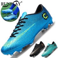 Men Soccer Shoes Kids Ankle Football Boots Futsal FG Cleats Grass Training Sport Footwear Adult Long Spikes Outdoor Soccer Shoes