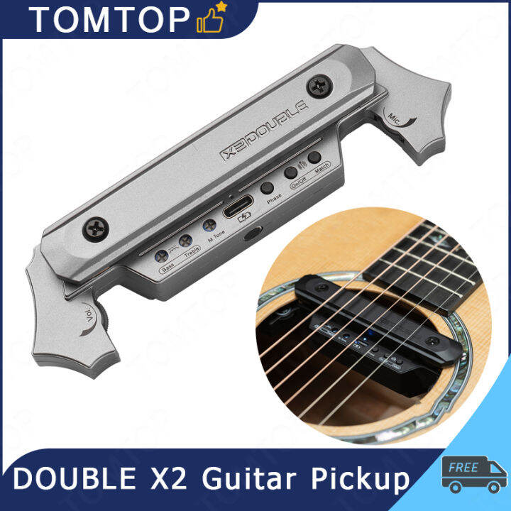 DOUBLE X2 Guitar Wireless Pickup Rechargeable Wireless & Wired Acoustic