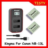 KingMa Canon NB-13L (1010mAh) - 2 Pack battery and LCD dual charger kit for Canon SX620 SX720 SX730 SX740 HS G9X G7X G5X