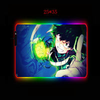 XGZ My Hero Academia Anime Game RGB Big Mouse Pad Gamer Computer Led Backlight XXL Mause Keyboard Desk 30X80CM