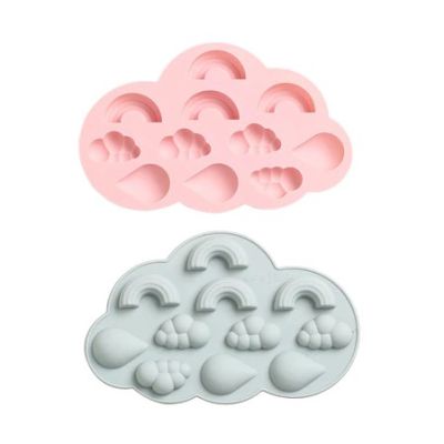 GL-แม่พิมพ์ ซิลิโคน ก้อนเมฆ สายรุ้ง หยดฝน (คละสี) clouds rainbow raindrops silicone mold