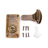 ❇ yu Bronze Tone Leather Suitcase Buckle Box Vintage Metal Lock Antique Toggle Hasp Latch