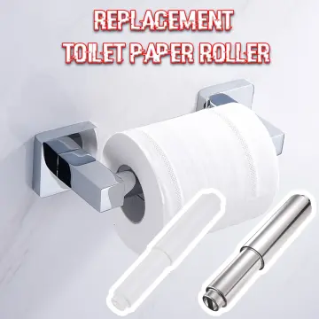 Toilet Paper Holder Roller, Adjustable Tissue Box Paper Roll Core  Replacement Bathroom Plastic Toilet Paper Roll Rods Spring Paper Holder  Cores Paper