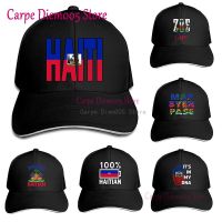 Haiti Bendera Atletik Topi Bisbol Dipasang Dewasa Dapat Disesuaikan